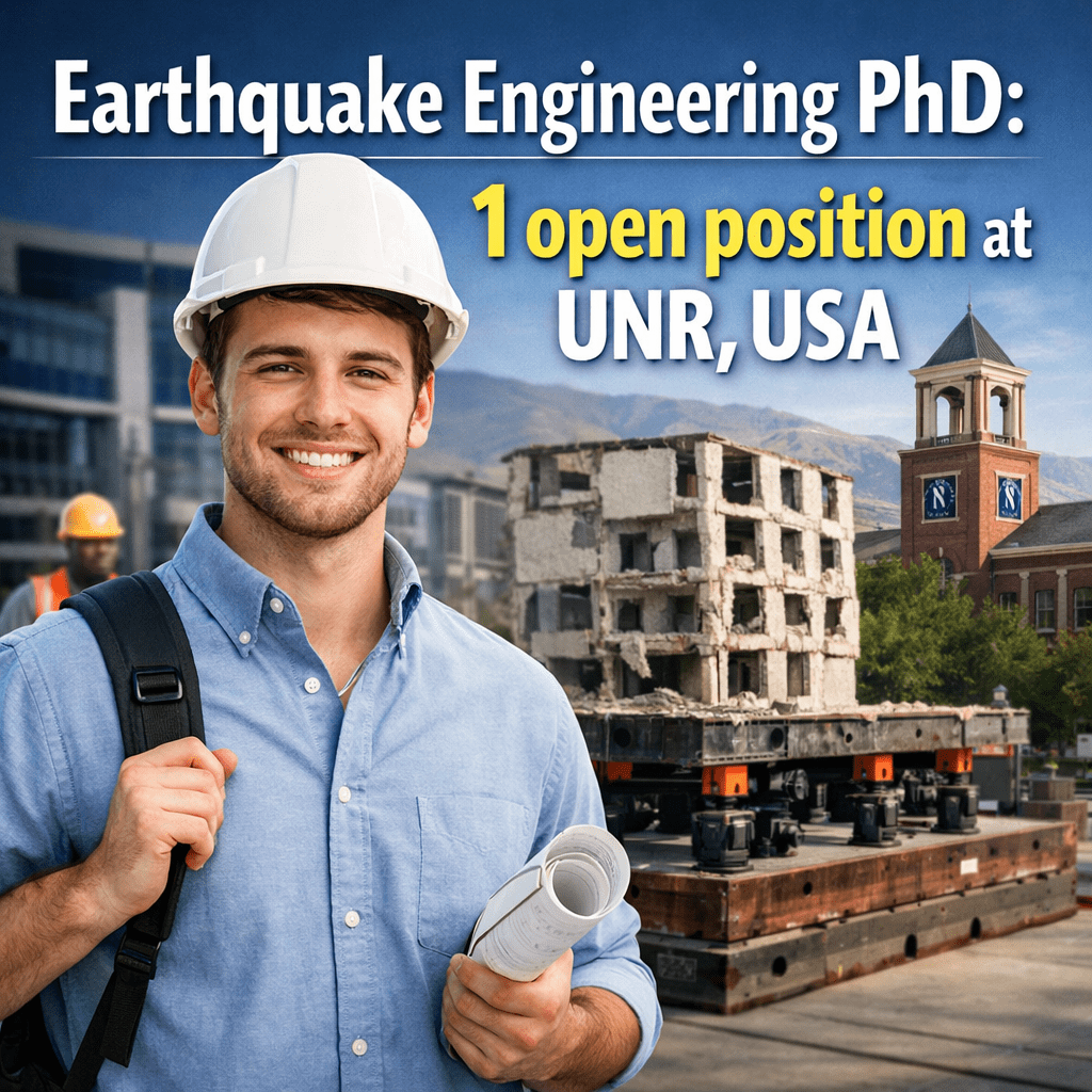 Earthquake Engineering PhD 1 open position at UNR, USA