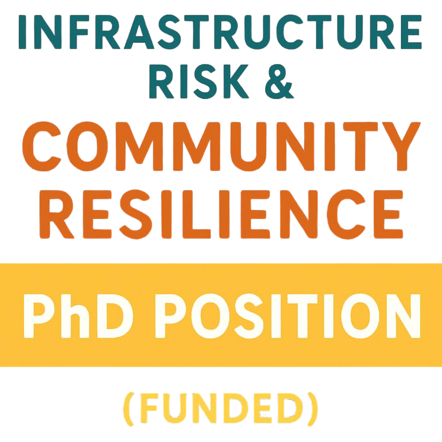Infrastructure Risk & Community Resilience PhD position (Funded)