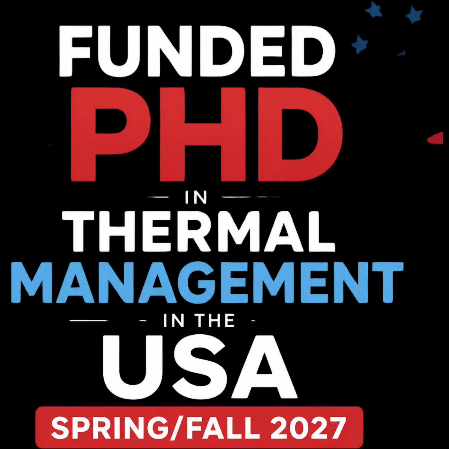 Funded PhD in Thermal Management in the USA - SpringFall 2027